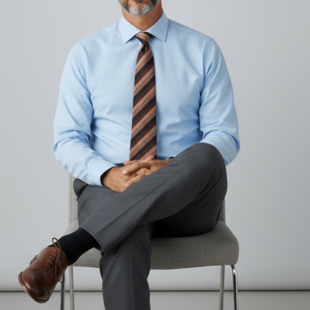 NWT Authentic Givenchy Gentlemen 54" 100% Pure Silk Brown Striped Men's Tie